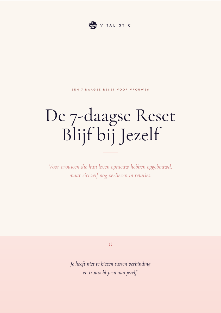Omslag van De 7-daagse Reset: Blijf bij Jezelf, door Vitalistic